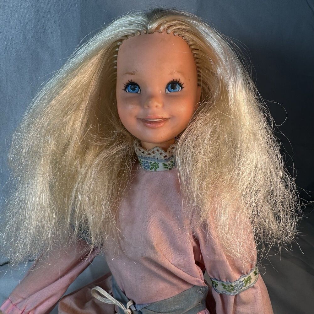 Vintage 1971 Ideal Talky Crissy Doll 18" with Original Pink Dress & ExtraOutfits